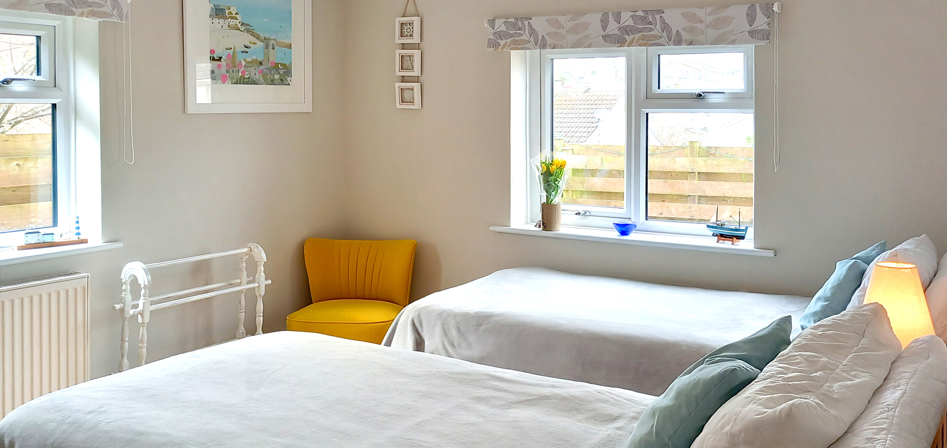 Twin bedroom at Tamsin's Loft